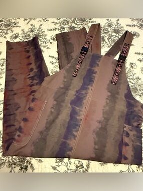 Kavu Tie-Dye Overalls in Brown & Purple Tones